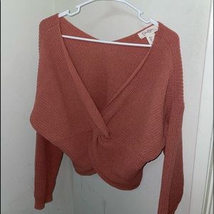 Knot front long sleeve